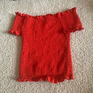 Stretchy red crop top💋